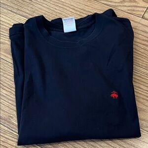 Brooks Brothers Black Tee with Red Emblem Men’s Large